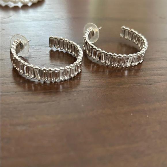 Melissa Lovy Baby Serena Hoops, Silver Hoop Earrings - Picture 3 of 4